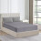 (Double Fitted Sheet 30cm, Grey) 100% Cotton Fitted Sheet Fully Elasticated 30CM Bed Sheets Double King Super King 3
