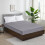 (Double Fitted Sheet 30cm, Grey) 100% Cotton Fitted Sheet Fully Elasticated 30CM Bed Sheets Double King Super King 4