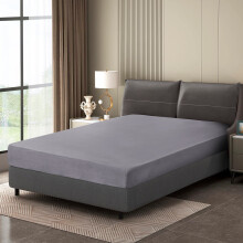 (Double Fitted Sheet 30cm, Grey) 100% Cotton Fitted Sheet Fully Elasticated 30CM Bed Sheets Double King Super King
