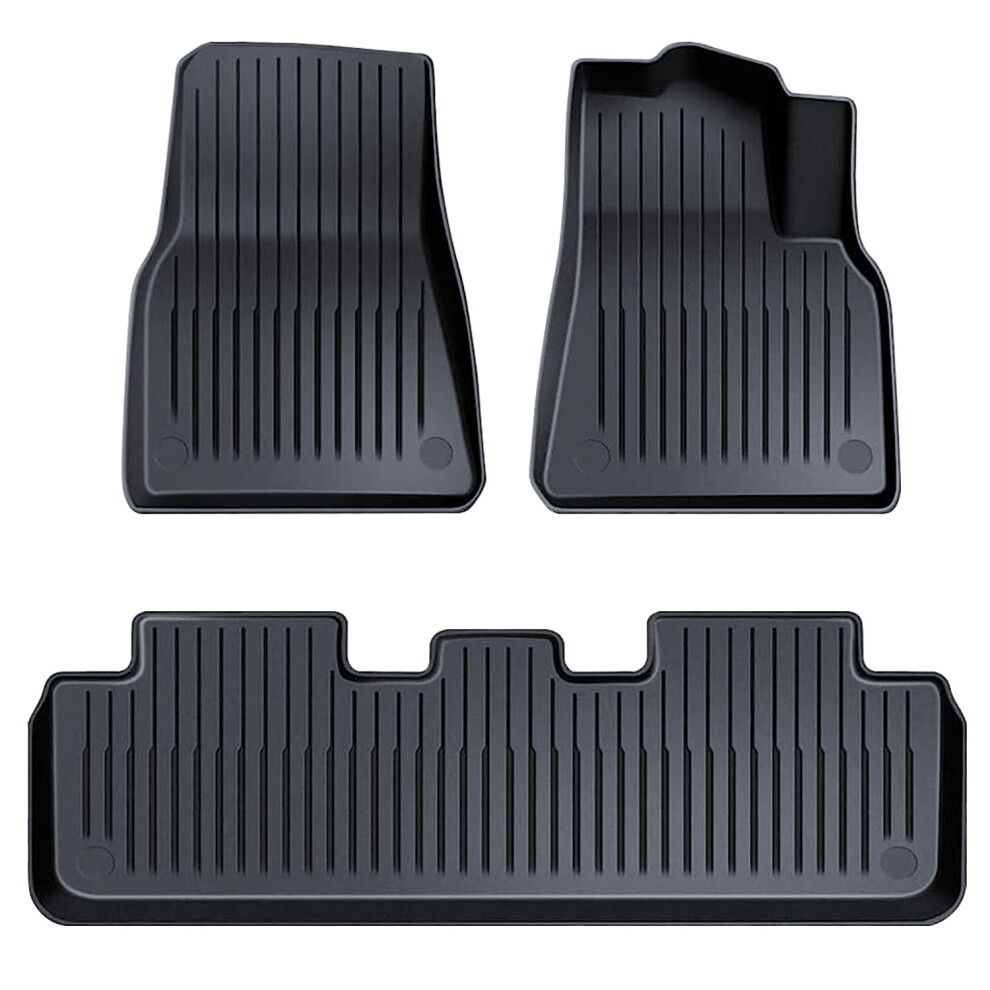 Car Floor Mats for Tesla Model Y 2021-2024, 3 Pcs Set