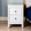 Modern 2-Drawer White Bedside Table - Stylish Black Storage Cabinet 2