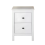 Modern 2-Drawer White Bedside Table - Stylish Black Storage Cabinet 3
