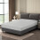 (King Fitted Sheet 30cm, Silver) 100% Cotton Fitted Sheet Fully Elasticated 30CM Bed Sheets Double King Super King 1