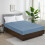 (King Fitted Sheet 30cm, Washed Blue) 100% Cotton Fitted Sheet Fully Elasticated 30CM Bed Sheets Double King Super King 3