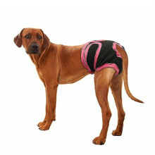 (L, black) Washable Female Dog Diapers, Reusable Doggie Diaper Wraps For Female Dogs, Super-absorbent And Comfortable(size,color:l-black)