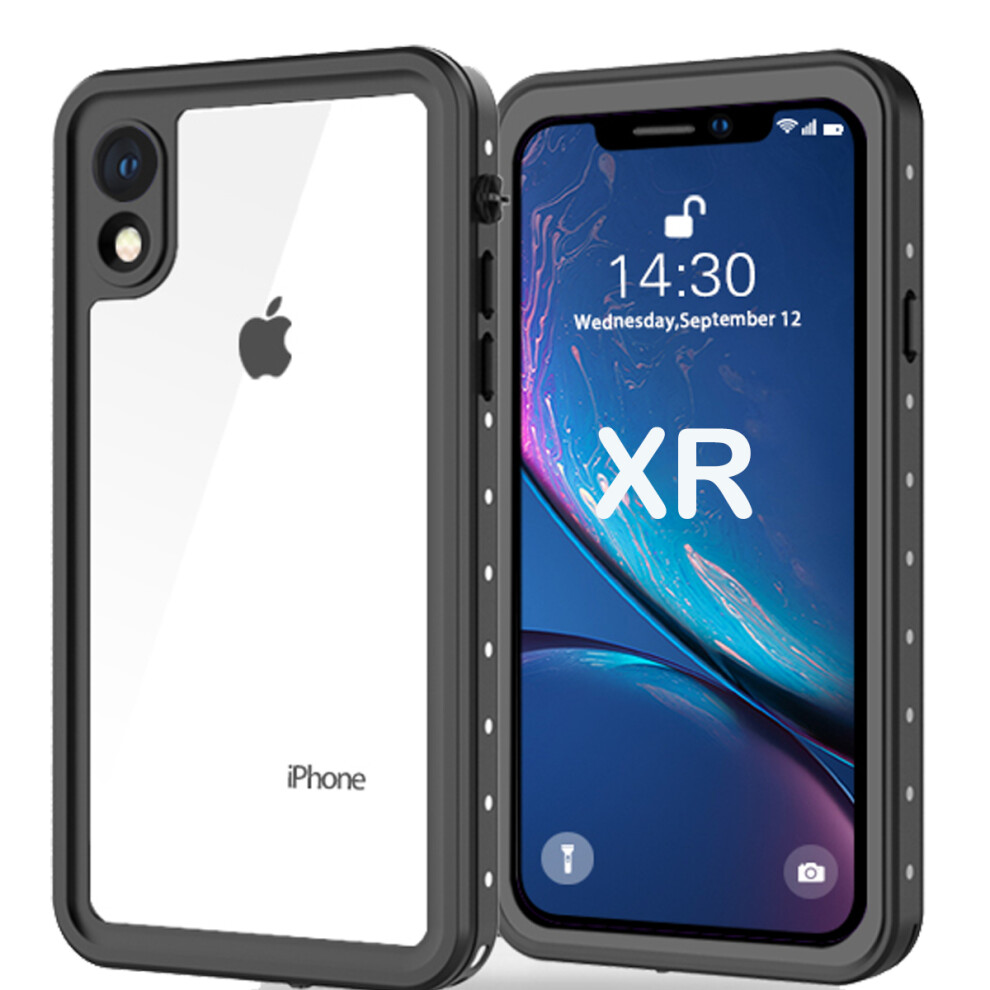 For Iphone Xr Waterproof 360Â° Full Body Protector Cover Phone Case Black 5061030203002
