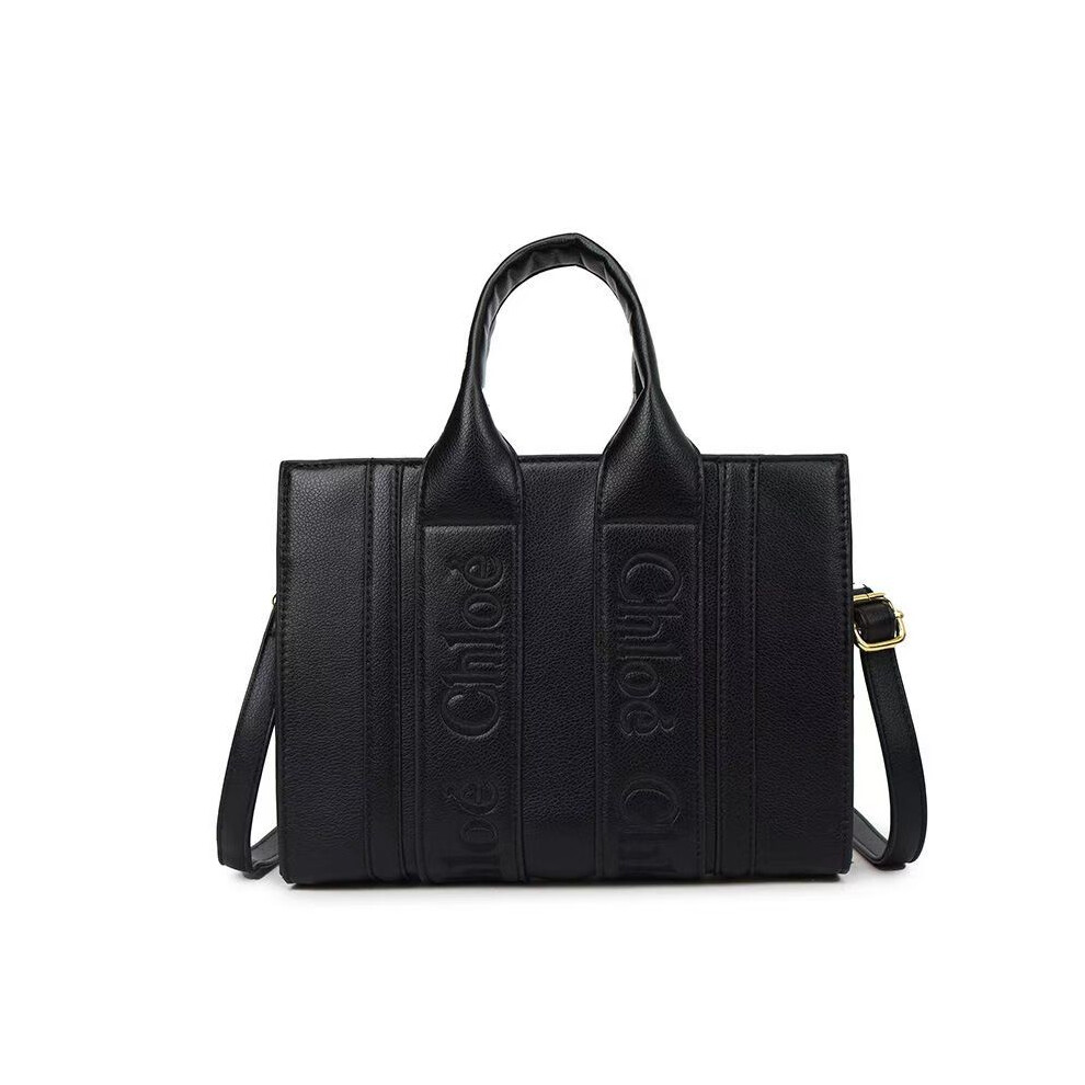 Qimorigeng (Black) Women's Handbags New Popular Embroidered Letter Tote Bags Crossbody Shoulder Bags Handbags Women
