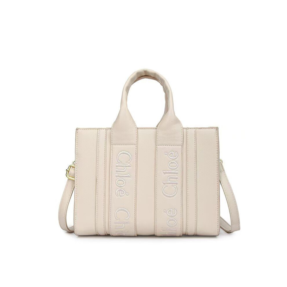 Qimorigeng (White) Women's Handbags New Popular Embroidered Letter Tote Bags Crossbody Shoulder Bags Handbags Women