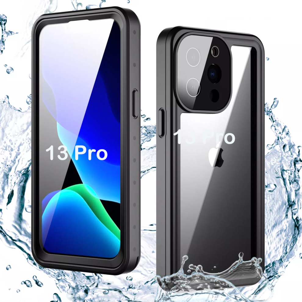 For Iphone 13 Pro Waterproof 360Â° Full Body Protector Cover Phone Case Black 5061030201114