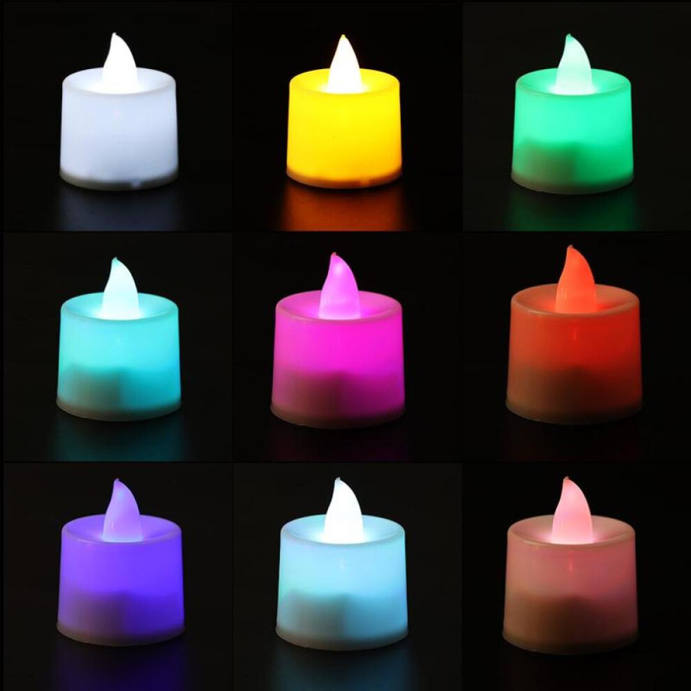 (White) Vogue Candle Light Party Romantic Flameless Electronic Candle LED Light Christmas Candle Lamp Wedding LED Light Birthday Smokeless