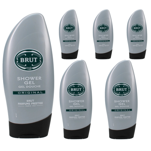 Brut 6 x 250ml BRUT ORIGINAL Shower Gel Classic Rare