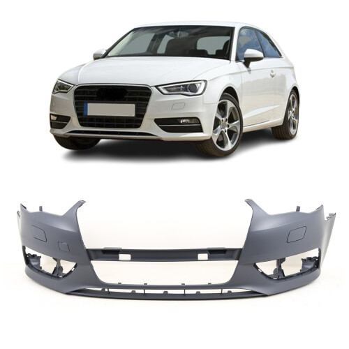 Audi A3 2012-2016 Front Bumper Primed Not S Line No Pdc Holes With Washer 1