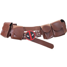 (Brown) Cosplay Deadpool Adjustable Waist Belt Halloween Xmas Fancy Props Gift