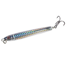 (Silver) 9cm 30g Metal Casting Lure Casting Jig Metal Slice Fishing Lures With Hooks For Fish Bait