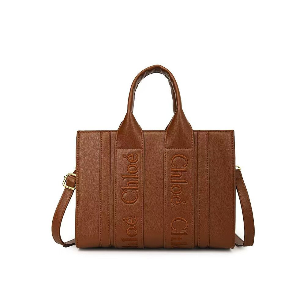 Qimorigeng (Brown) Women's Handbags New Popular Embroidered Letter Tote Bags Crossbody Shoulder Bags Handbags Women
