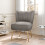 Living And Home Modern Grey Armless Wingback Accent Chair 1