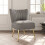 Living And Home Modern Grey Armless Wingback Accent Chair 2