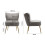 Living And Home Modern Grey Armless Wingback Accent Chair 6