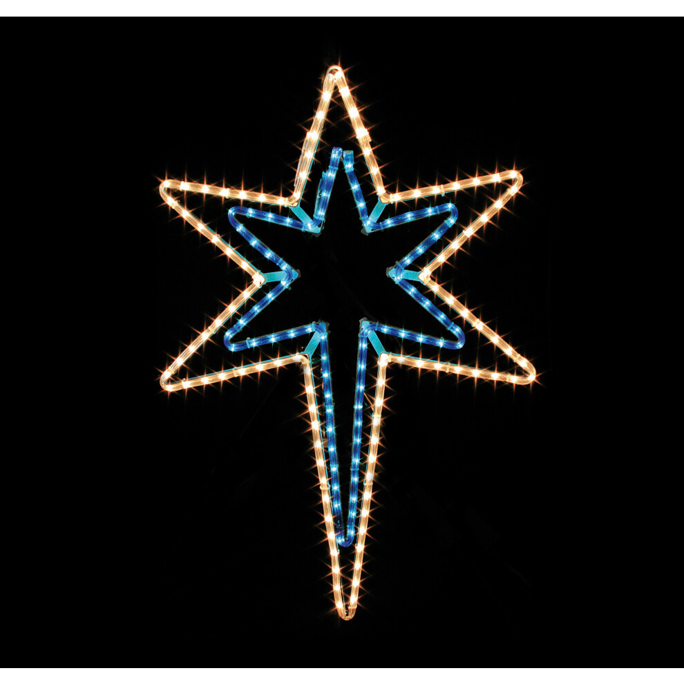 Christmas Silhouette Double North Star Rope Light LED Outdoor Decoration