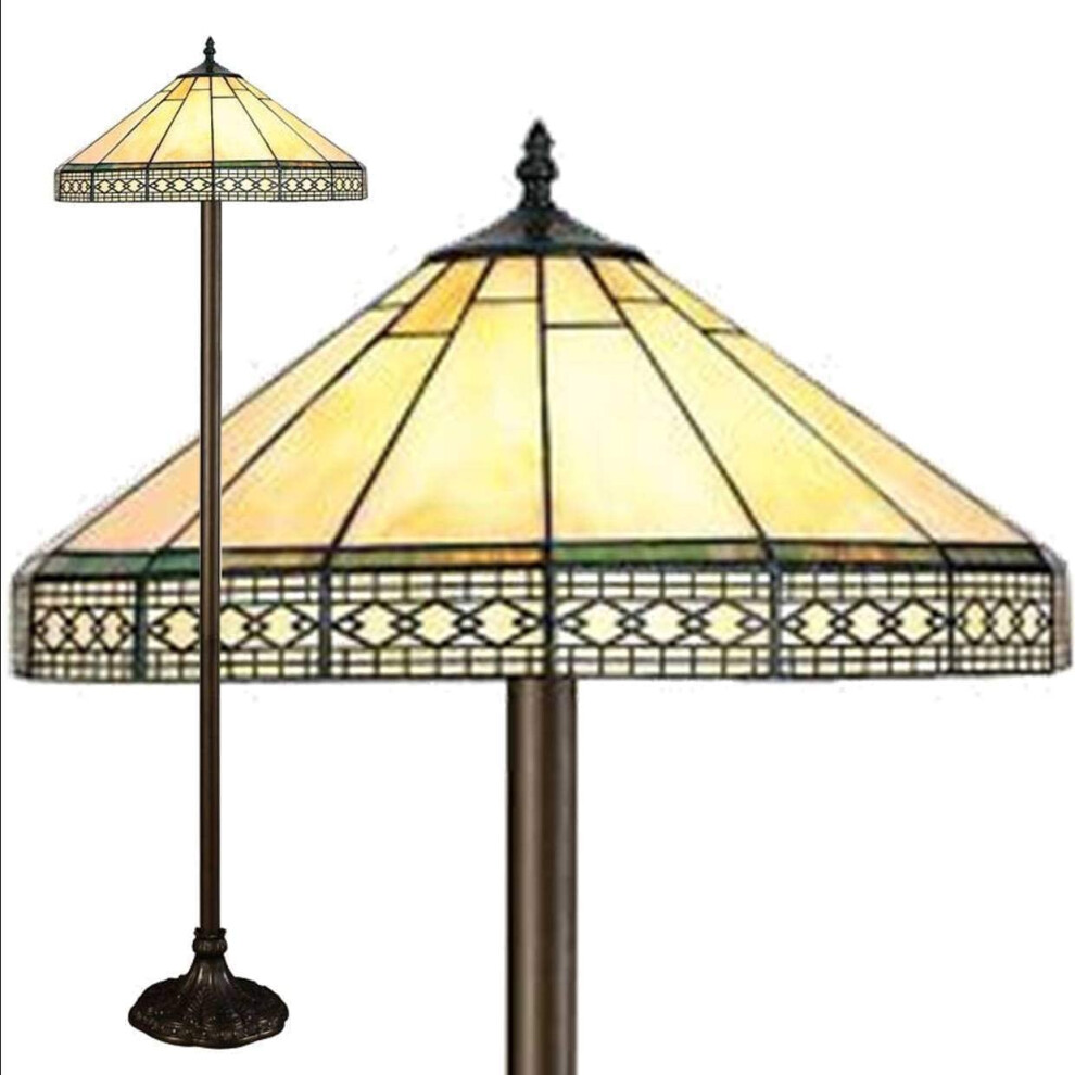 (Mission Tiffany Floor Lamp) BELOFAY Tiffany Style Floor Lamps, Stained Glass Handmade Tiffany Lights Floor Lamps for Bedrooms, Living Room and Lounge-image-OPC-PFPDY2J-NEW