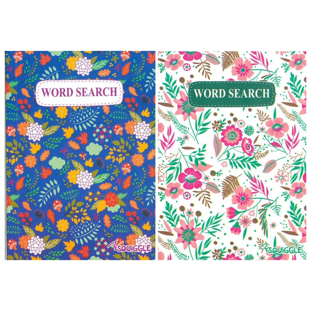 Martello A5 Word Search 110 Puzzle Brain Teasers Floral Cover