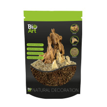 (Brown Gravel) BioArt 800g Gravel for Terrarium Natural Decorative Soil Substrate Decor Pebbles Stones Aquatic Plant Black Yellow Brown