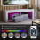 Vida Designs (White & Grey) Modern Luna LED TV Stand 2 Drawer Storage 6