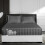 (King Bed Sheet, Charcoal- Stripe Bed Sheet 40cm) Extra Deep Fitted Sheet 40cm Stripe Bedsheet UK 3