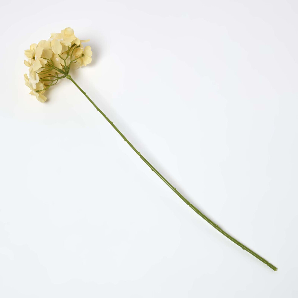 Artificial Stem Of Yellow Hydrangea Flowers, 60 Cm