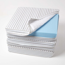 (Grey, 150 x 50 x 10 cm) Quilted Orthopaedic Booster Cushion Cover