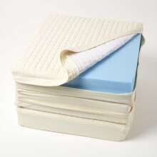 (Cream, 150 x 50 x 10 cm) Quilted Orthopaedic Booster Cushion Cover
