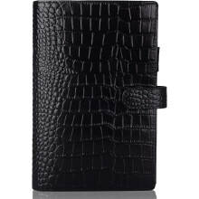 Leather b6 Planner Cover,Personal Organizer with Pen Loop,Card Slots,Zipper Pockets, Compatible with Most B6 size Planners notebooks