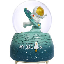 Astronaut Snow Globes for Kids,80MM Musical Glitter Snow Globe to Take Children to Explore The Vast Starry Sky, Astronaut Toys Birthday Gifts