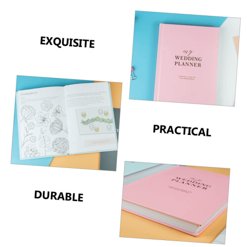 Operitacx 2pcs Wedding Book Wedding Planner Notebook Notebooks for Work Wedding Planning Organizer Binder Bridal Book Planner Notepad 2