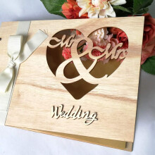 Guest Book Wooden Wedding Mr & Mrs Guestbooks Message Rus