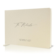 Premium Custom Modern Guest Book for Wedding Reception, Birthday Party or Events w/Bookmark Blank Pages for Signing