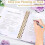 Wedding Planner Book,Wedding Binder with Checklists Budget, Hardcover with 5 Inner Folders, Wedding Notebook Engagement Gift 6