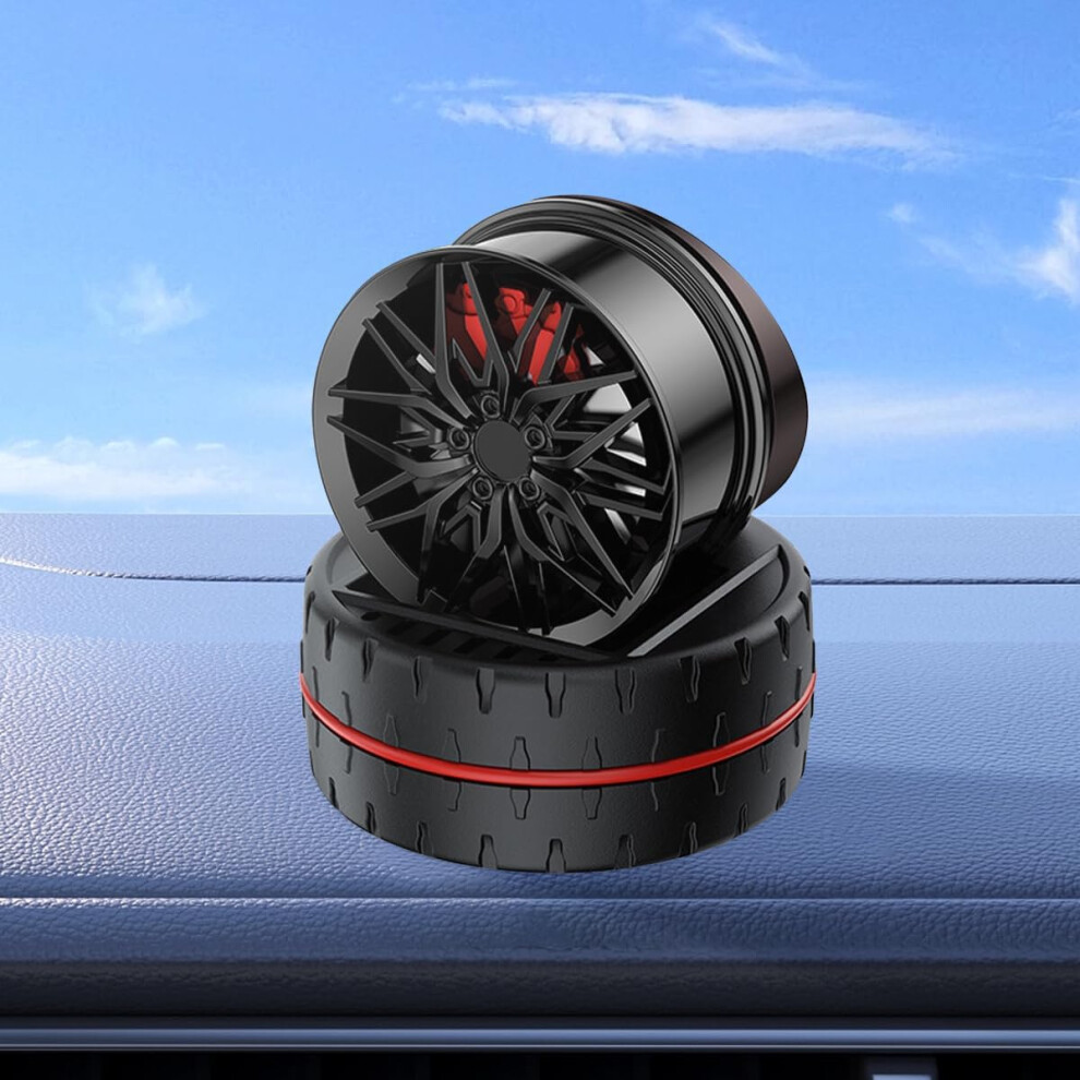 Wheel Car Solar Energy Air Freshener, Car Air Purifier Dashboard Ornament, Car Rotating Perfume Aromatherapy Diffuser, Automotive Interior 7420221297790