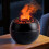 Essential Oil Diffuser, Volcano Fire Flame Aromatherapy Diffuser, 360ml Ultrasonic Cool Mist Humidifier, Scent Aroma Diffuser with 7 Colors Light 2