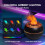 Essential Oil Diffuser, Volcano Fire Flame Aromatherapy Diffuser, 360ml Ultrasonic Cool Mist Humidifier, Scent Aroma Diffuser with 7 Colors Light 4
