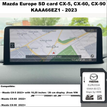Mazda Europe CX-5, CX-60, CX-90 SD MAP card KAAA66EZ1 2023