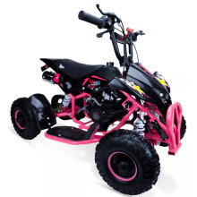 New Boxed 49cc Petrol Kids Mini Quad Bike - Pink 2-Stroke, Off-Road ATV, Auto Transmission, CE/UKCA Approved