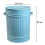 Retro Dustbin Rubbish Waste Animal Feed Bin - Duck Egg Blue Bin 45L 7