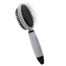 AllPetSolutions Double Sided Dog & Cat Brush - Grey