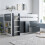 Bedmaster Lacy Grey and White Storage Mid Sleeper Bed 1