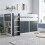 Bedmaster Lacy Grey and White Storage Mid Sleeper Bed 2