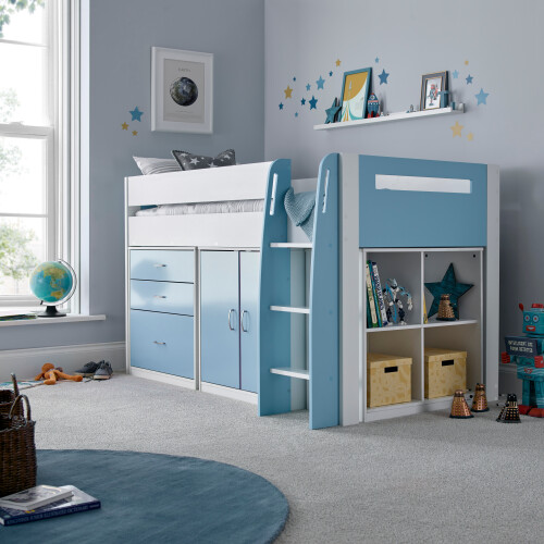 Bedmaster Lacy Blue Storage Mid Sleeper Bed 1