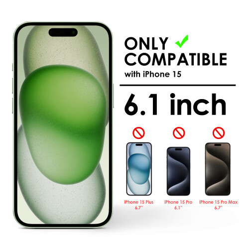 4-Pack Screen Protector for iPhone 15 6.1-Inch Tempered Glass Film 1