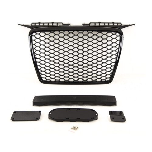 Audi A3 2004-2008 Main Grille Gloss Black With Emblem Holder Rs Look