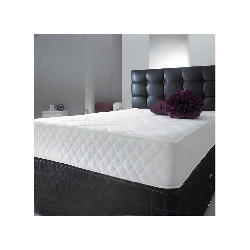 (4FT Small Double	) Luxury Medium Cool Memory Foam Spring Mattress-6"